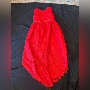 Elegant high lo Red Lace Dress size 10/12